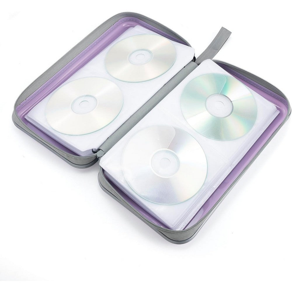 CD Case 96 Capacity CD Holder Case Portable CD DVD Storage Organizer