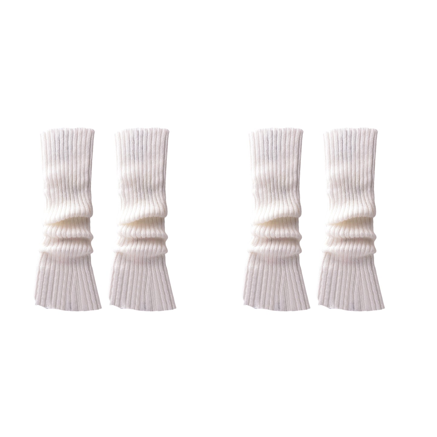 2Pcs The 80s Ribbed Knitted Long Socks for Women