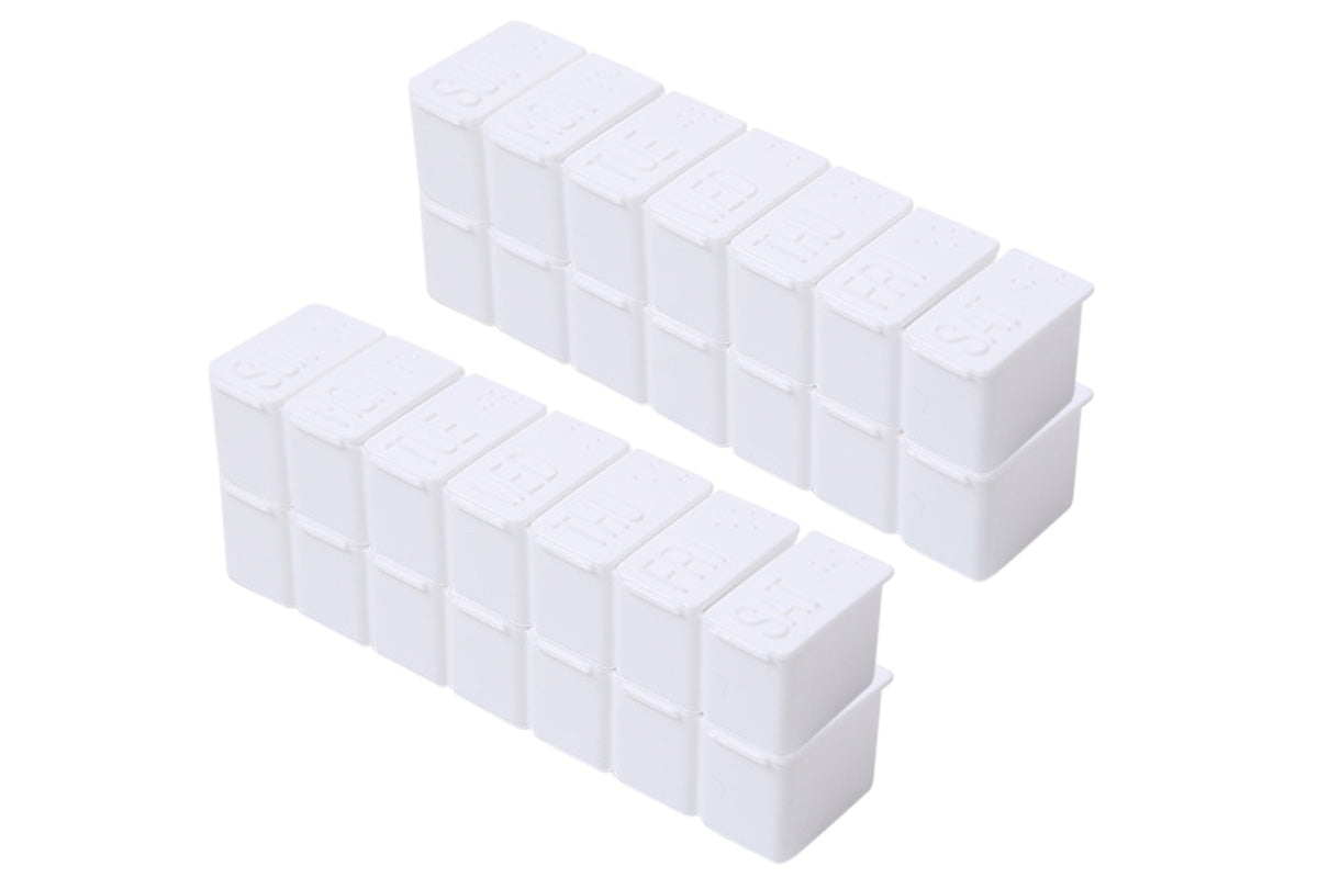 4 PCS Weekly Pill Organizer 7 Day Medicine Box with Compartments for Travel Home