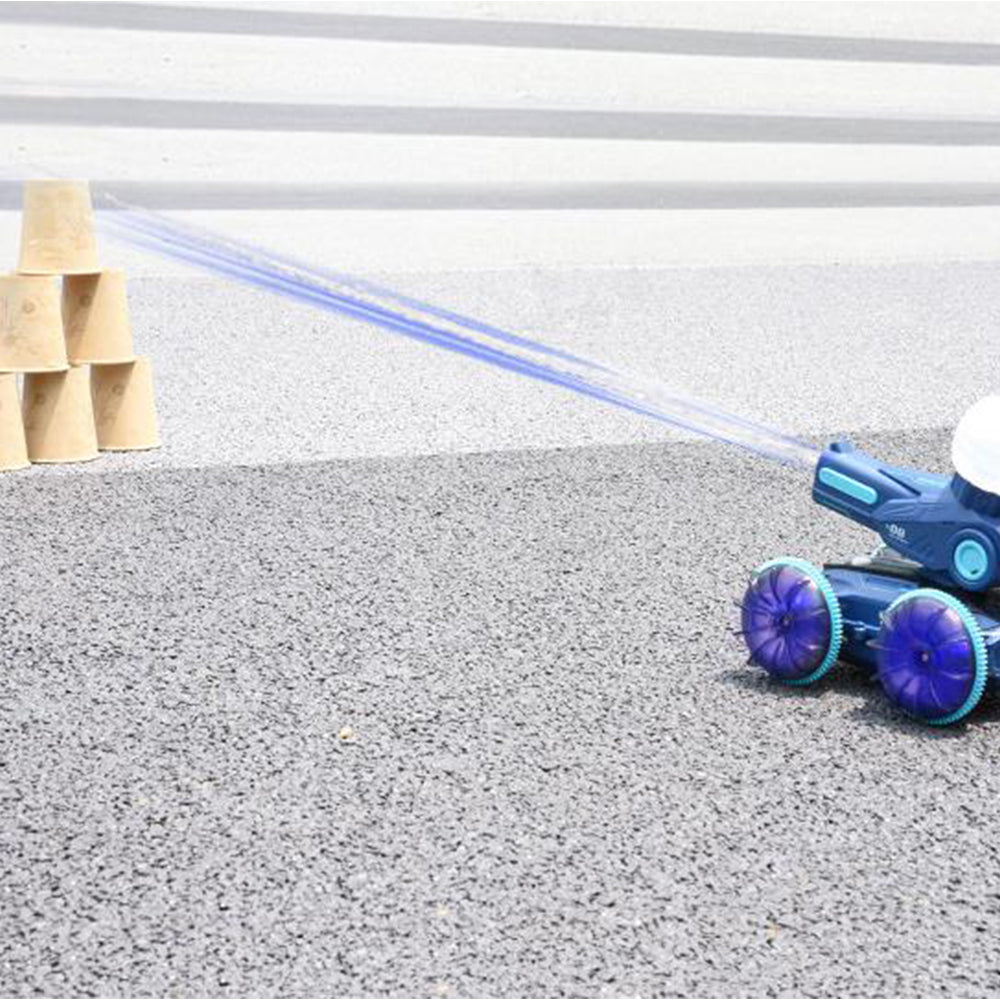 2.4GHz 4WD Amphibious Remote Control Stunt Car Boat with Water Gun Toy