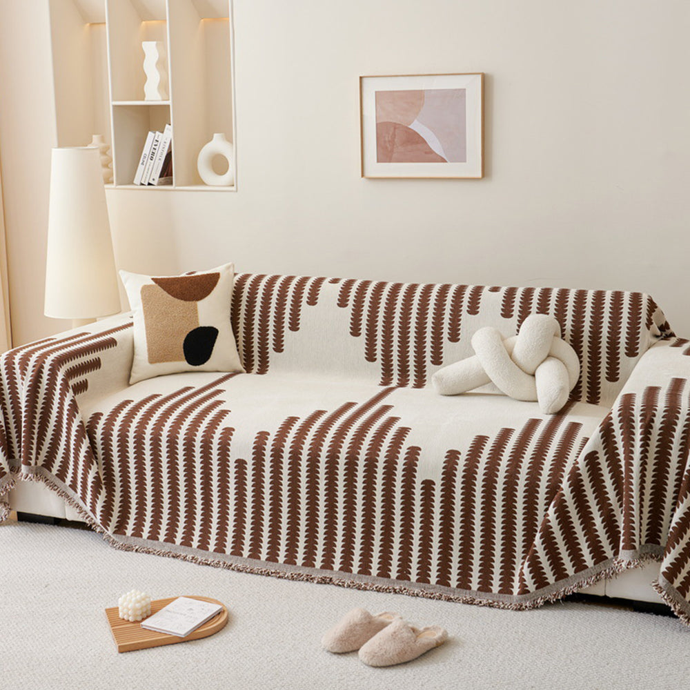 Reversible Double-Sided Minimalist Chenille Sofa Cover