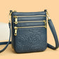 Genuine Leather Crossbody Shoulder Bag Multi-Compartment Water-resistant Handbag