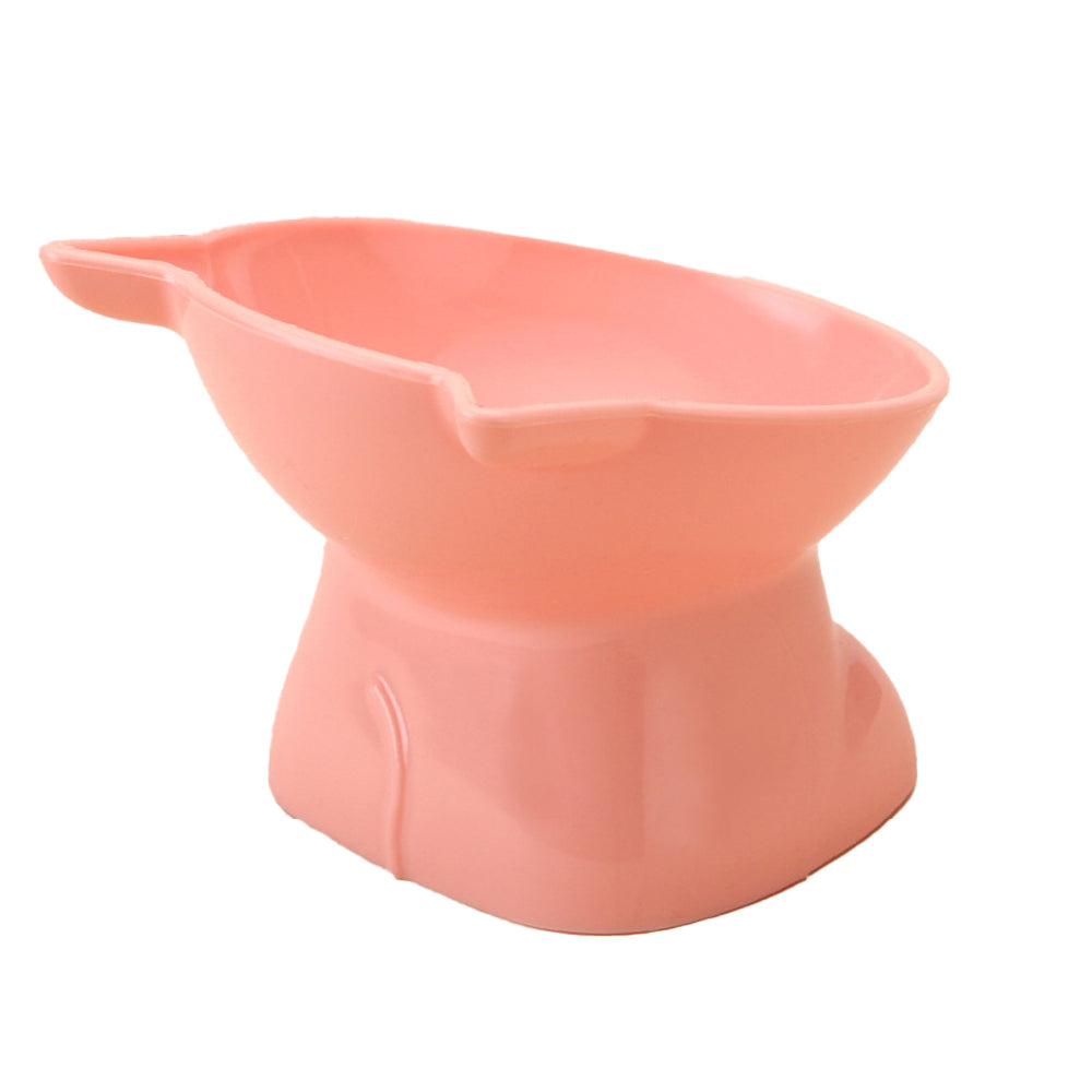 2Pcs Elevated Cat Dog Pet Bowl Feeder-Green+Pink