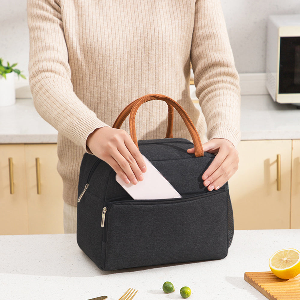 27x16 x23CM Lunch Bag Oxford Insulated Thermal Cool Food Storage Bag Tote Box Lunch Tote