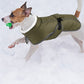 Winter Dog Coat-Waterproof Cold Weather Jacket for Small Large Breeds-Green