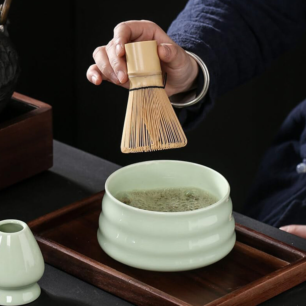 4Pcs Traditional Matcha Tea Set Bowl Whisk Scoop Accessories