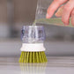 Dish Scrub Brush with Soap Dispenser Palm Scrub Washing Brush Pressing Cleaner