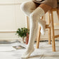 Womens Knitted Over Knee Socks for Fall and Winter Thick and Warm Long Stockings