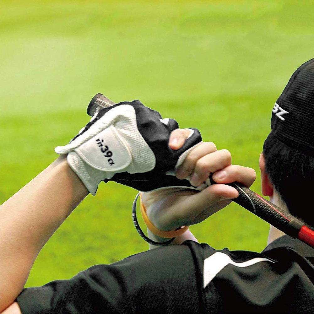 Stretch Breathable Washable Golf Glove with Slip Resistant Grip for Men Women-White