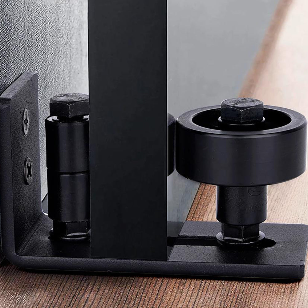 2Pcs Wall Mounted Sliding Barn Door Floor Guide for Flush Bottom Adjustable Stay Rollers