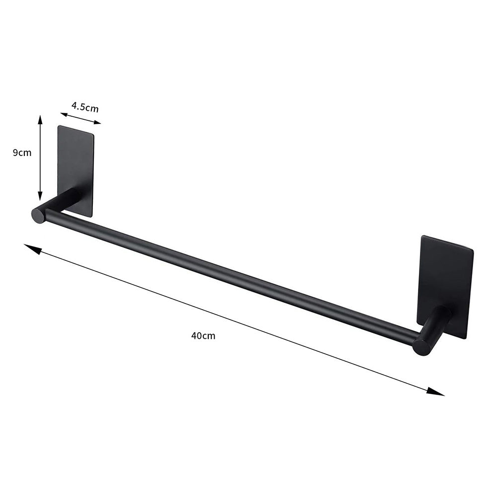 Stainless Steel Self-Adhesive Towel Rack for Bathroom No Drilling Required