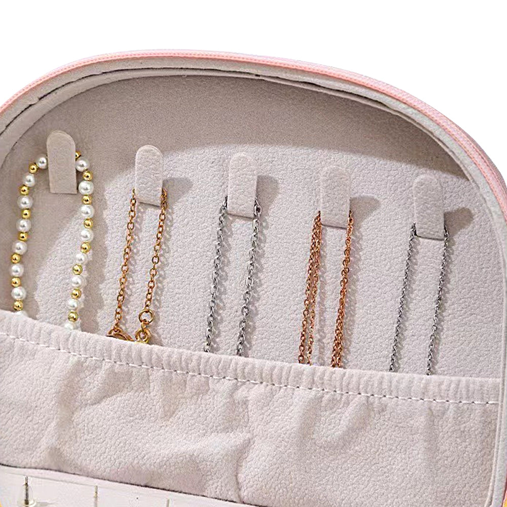 Portable Travel Jewelry Box Double Layer Jewelry Storage Case
