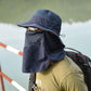 Outdoor Sun Protection Fishing Cap Wide Brim Hat With Neck Flap And Face Cover