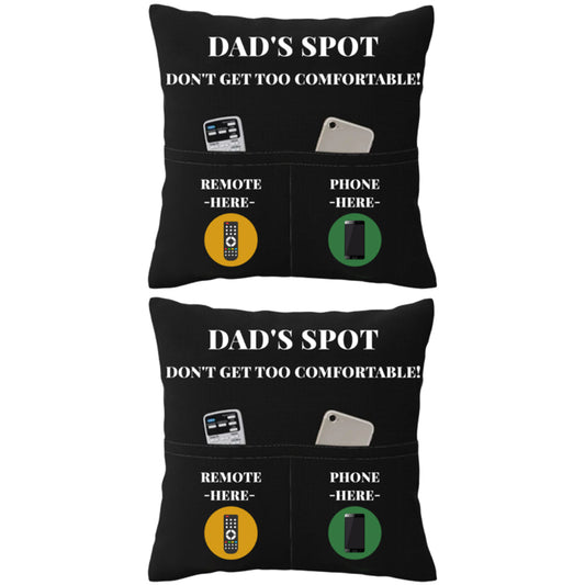 2Pcs Pillowcase with 2-Pocket for Sofa Home Decoration