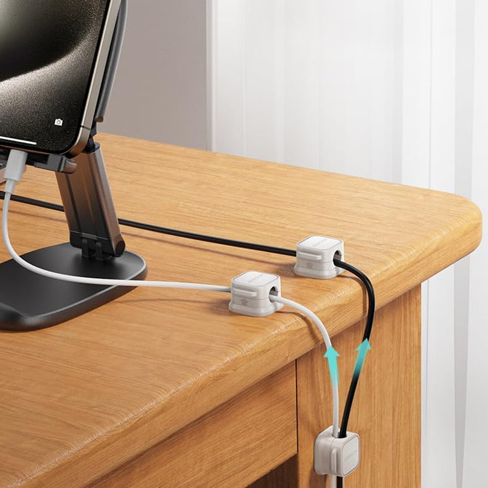 3Pcs Self-Adhesive Cable Clips for Desk Cord Organization