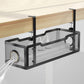 Iron Mesh Under Desk Cable Management Tray No Drill With Clamp Mount