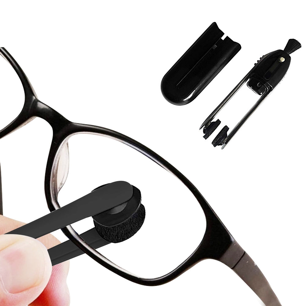 Portable Eye Glasses Microfiber Cleaning Brush Spectacles Eyeglass Cleaner Soft Wipe