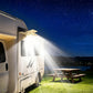 USB Solar Dual Charging Camping Clip Light with 60 LEDs 3 Dimming Modes Power Display