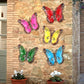 10Pcs 11x9CM Colorful Metal Butterfly Wall Decor Outdoor Lawn Art Metal Decoration