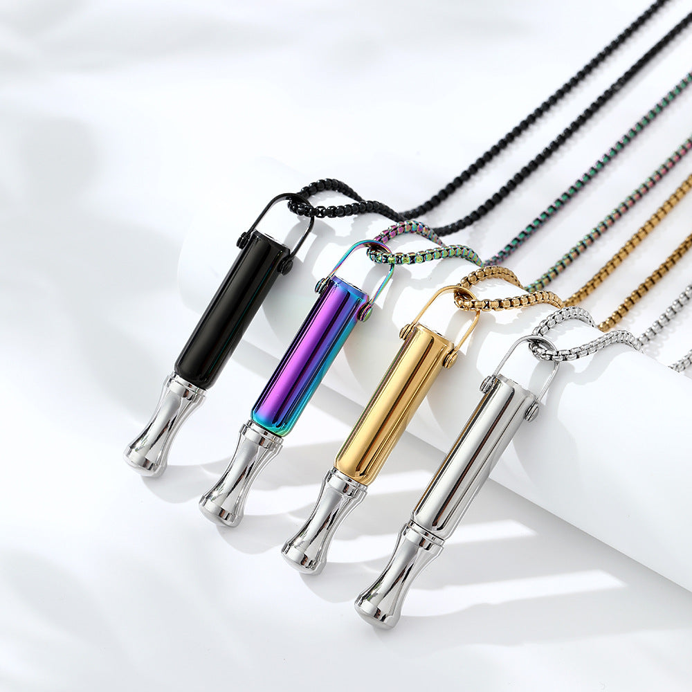 Breathlace Necklace Stainless Steel Quit Smoking Anti-Vaping Breathing Pendant Necklace