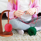 Yarn Holder for Crocheting and Knitting Wooden Yarn Spinner