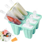 6 Cavity Ice Cream Mould Block Popsicle Molds Ice Lolly Mold With Sticks