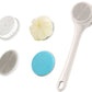 Electric Body Back Scrubber for Shower Dual Handle Bath Brush for Exfoliating Massage