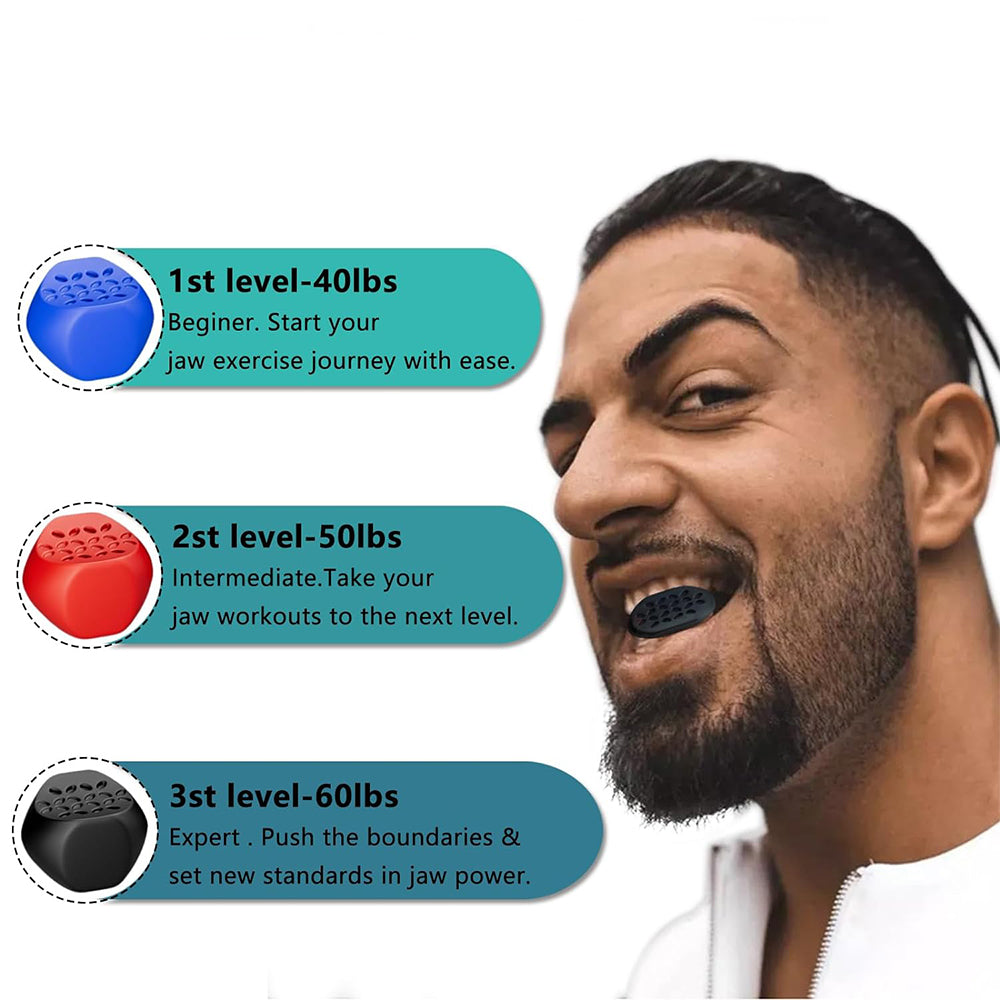 12Pcs Jawline Exercisers Silicone Mouth Exercise Fitness Ball Neck Face Jaw Trainer Toning