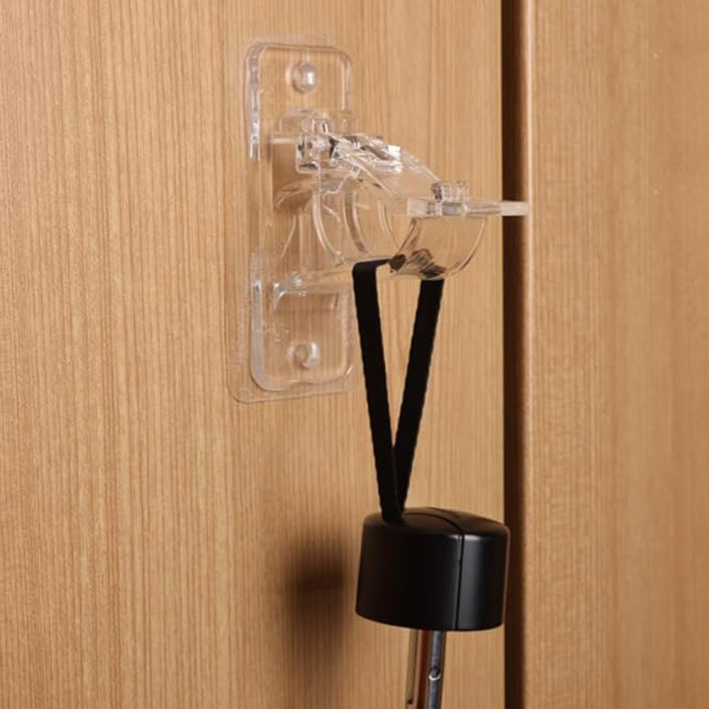 Curtain Rod Brackets Self Adhesive No Drill Transparent Invisible Holders for Curtains Towels