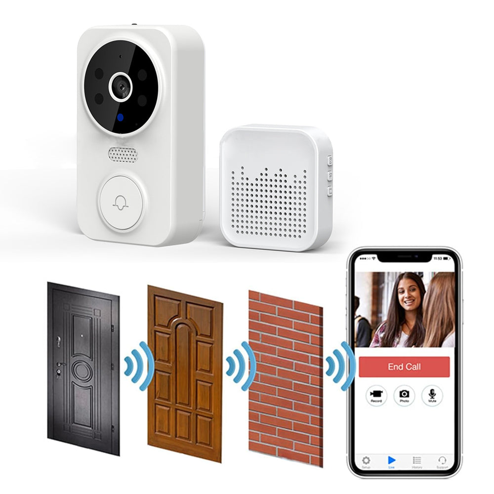 Wireless Smart Video Doorbell Infrared Night 2 Way Voice Doorbell
