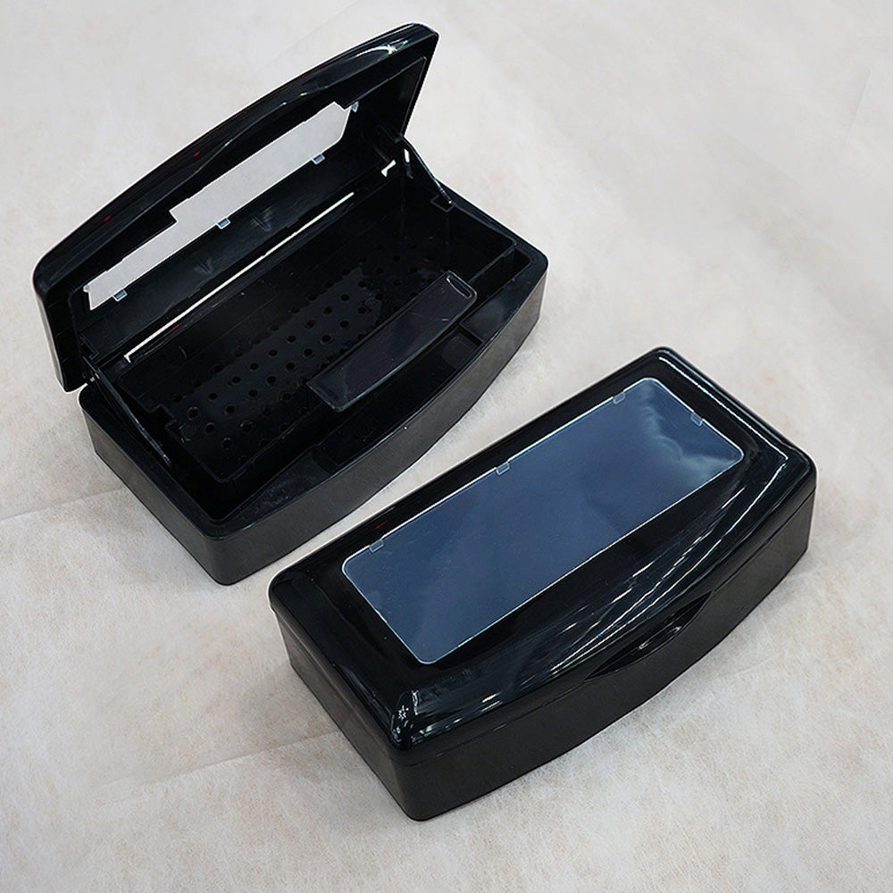 Nail Tool Cleaning Soaking Cleaning Box with Lift Up Filter Tray