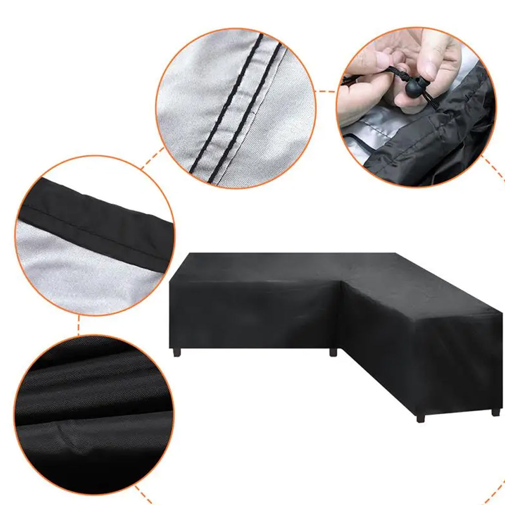 Waterproof L-Shape Outdoor Furniture Cover Waterproof Outdoor Sectional Cover