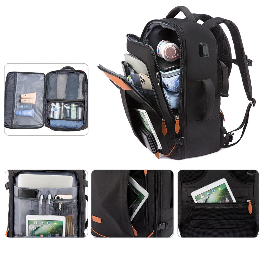 Business Travel Shoulder Backpack with Shoe Bag and Storage Bag
