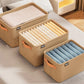 2Pcs Clothing Storage Box Steel Frame Drawer Organizer with Handles