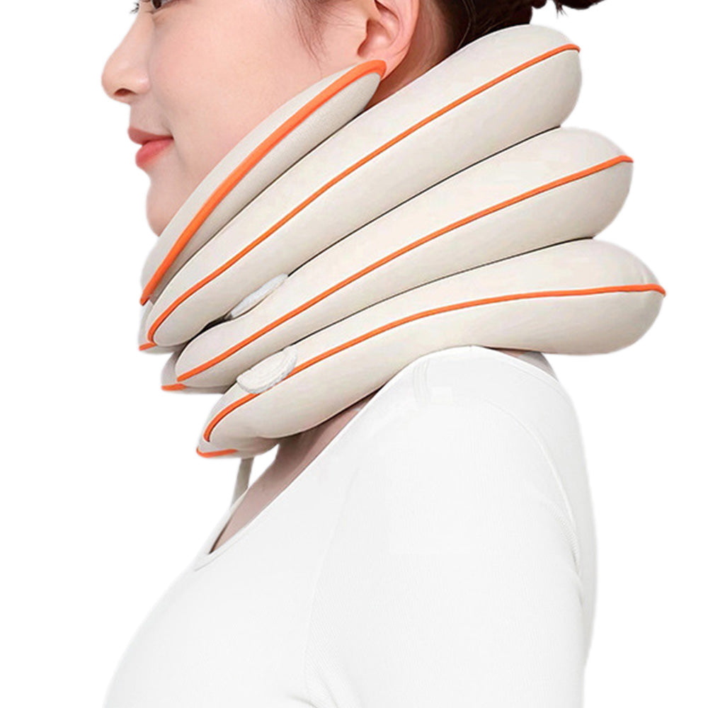 Inflatable Neck Stretcher Cervical Traction Device Adjustable Decompression Support Collar