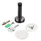 4 Pack Stainless Steel Door Stop Strong Adhesive No-Drill with Rubber Bumper