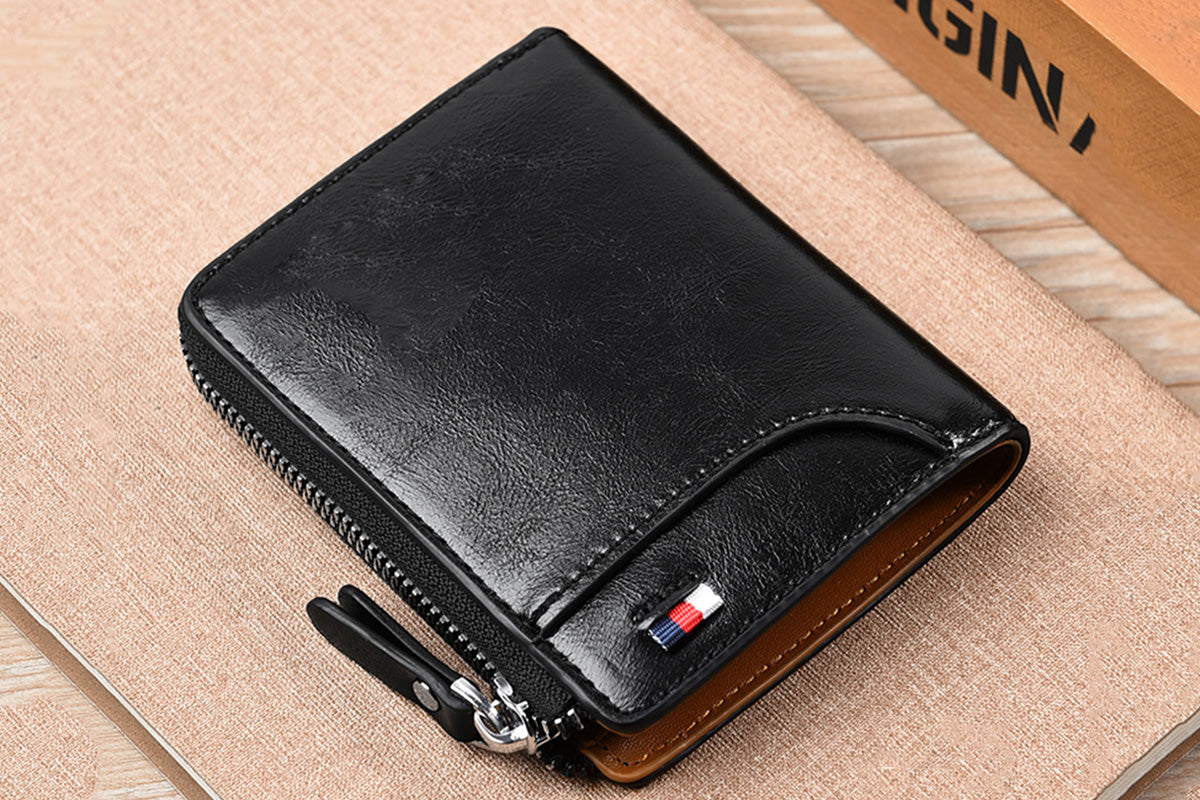 RFID Blocking PU Wallet Anti-theft Cash Credit Card Holder ID Purse