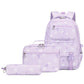 3 Piece Girls School Backpack Set with Lunch Bag Pencil Case