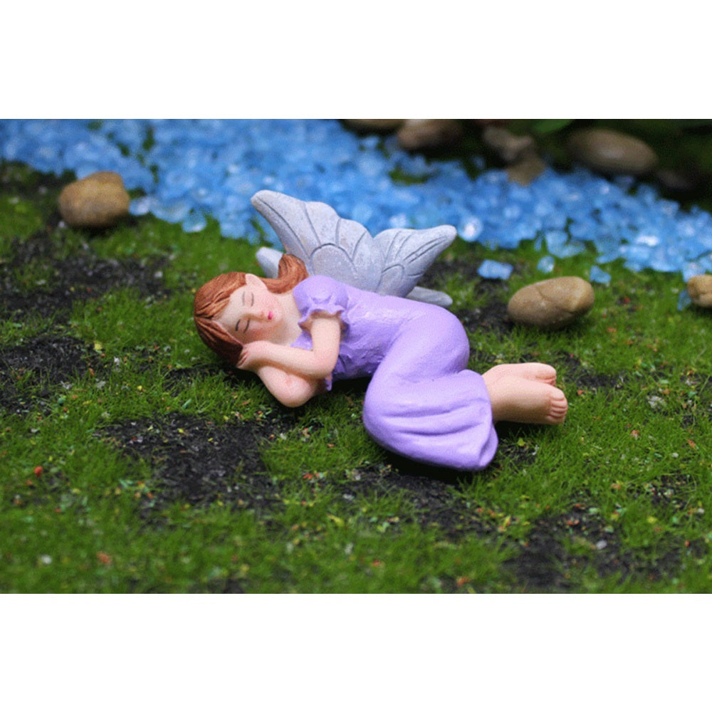 5Pcs Garden Ornament Fairy Statues Mini Garden Decor