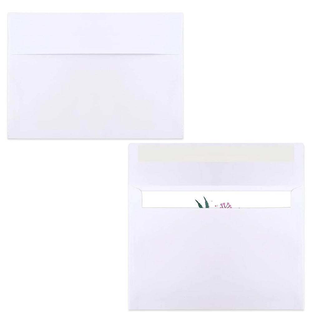50 Pack Thick Kraft Paper Self Adhesive Envelopes for Cards Photos
