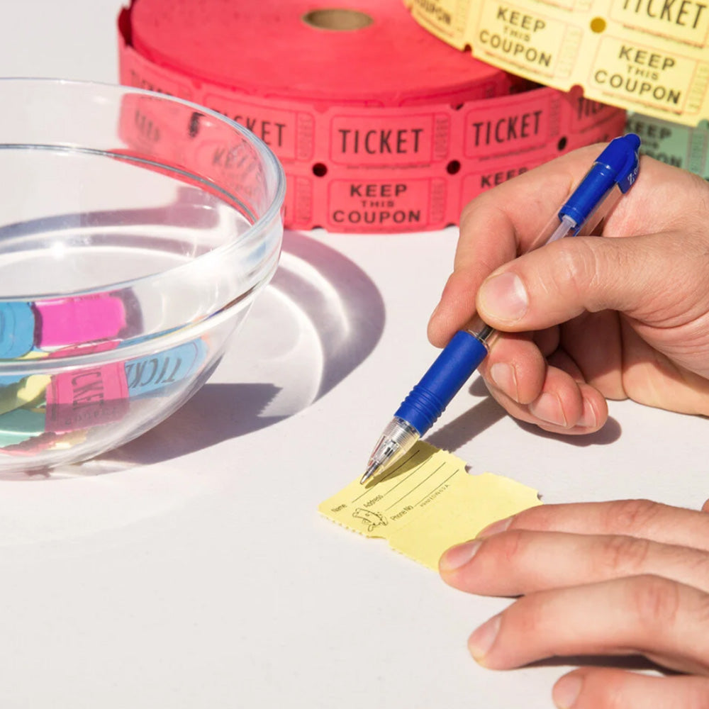 1000Pcs Raffle Tickets Ticket for Events Entry Class Reward Fundraiser Prizes