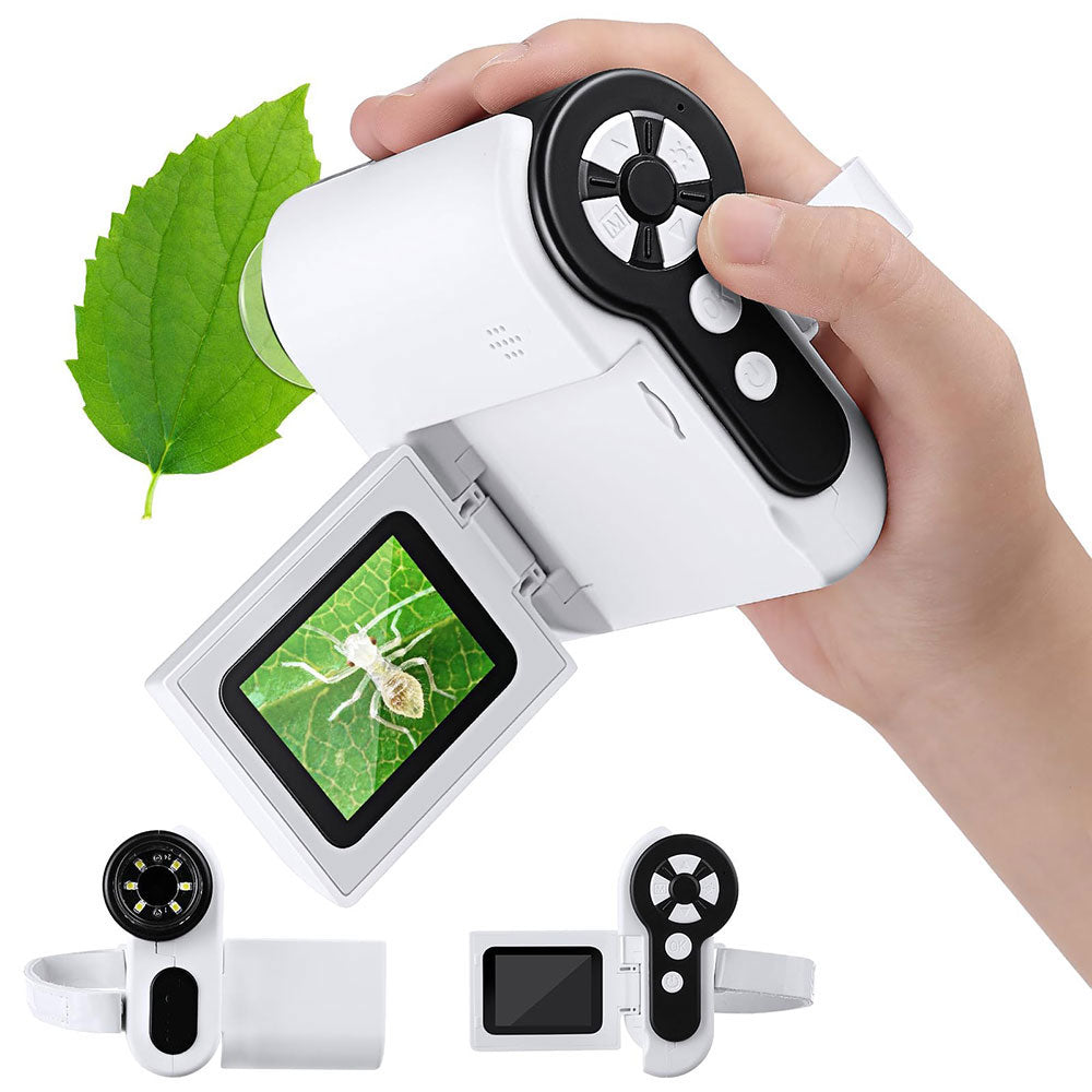 Mini Pocket Microscope Kit 1000X Digital Handheld Microscope with LED Light
