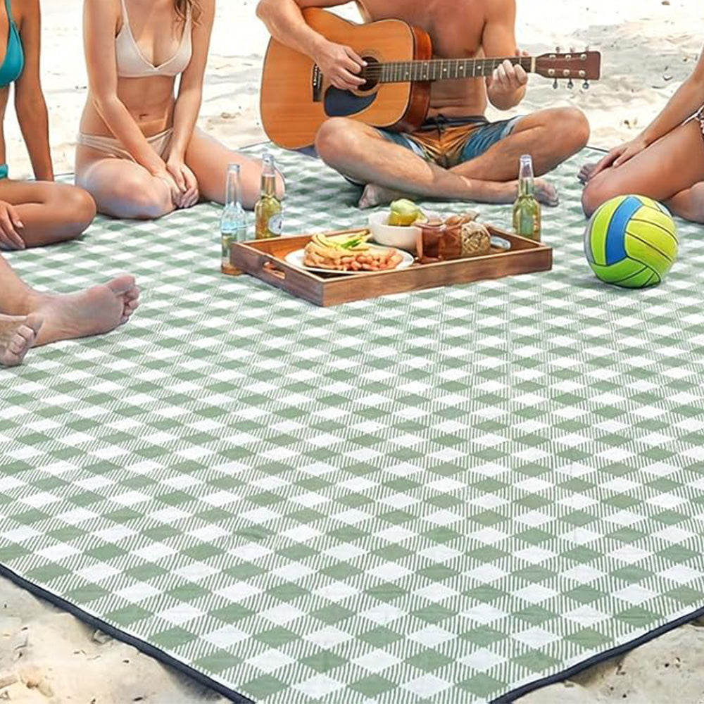Outdoor Picnic Blanket Splash-resistant Foldable Travel Mat 203x203cm