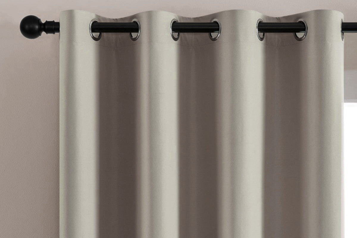 100 Percent Blackout Curtain Panel with Black Liner Heat & Light Blocking Drapes