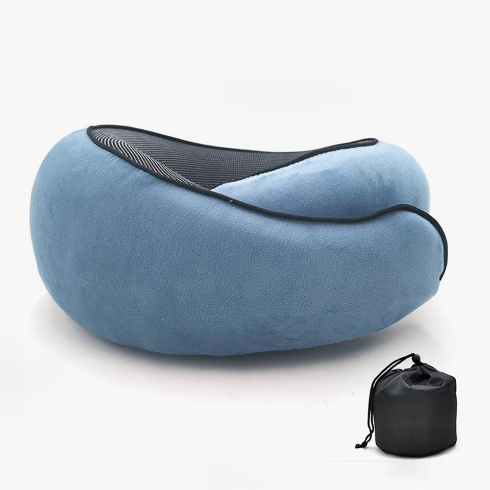 Memory Foam Travel Neck Pillow for Airplane Cars Home Comfort Support