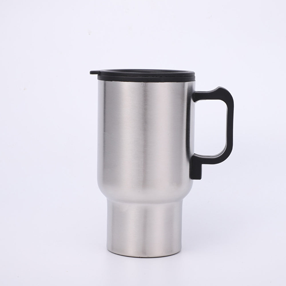 Car Electric Heating Mug 12V Stainless Steel Travel Cup 450ml