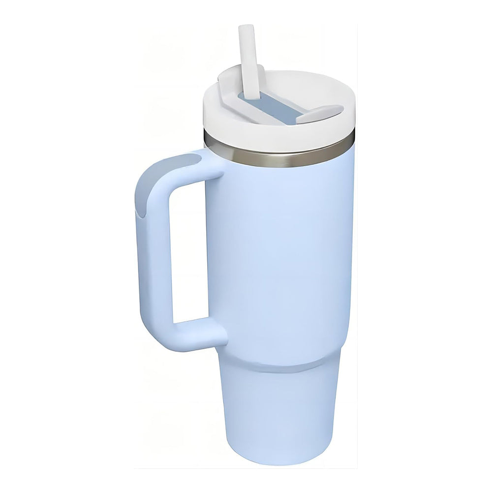 1200ML Stainless Steel Vacuum Insulated Tumbler with Straw and Lid Handle Mug