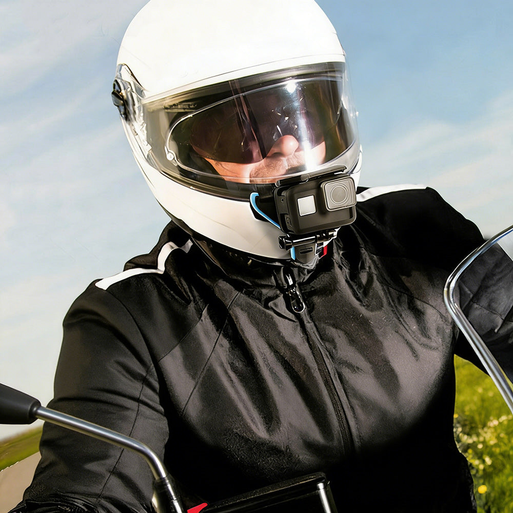 Motorcycle Helmet Chin Mount for Action Camera Quick Release Shockproof