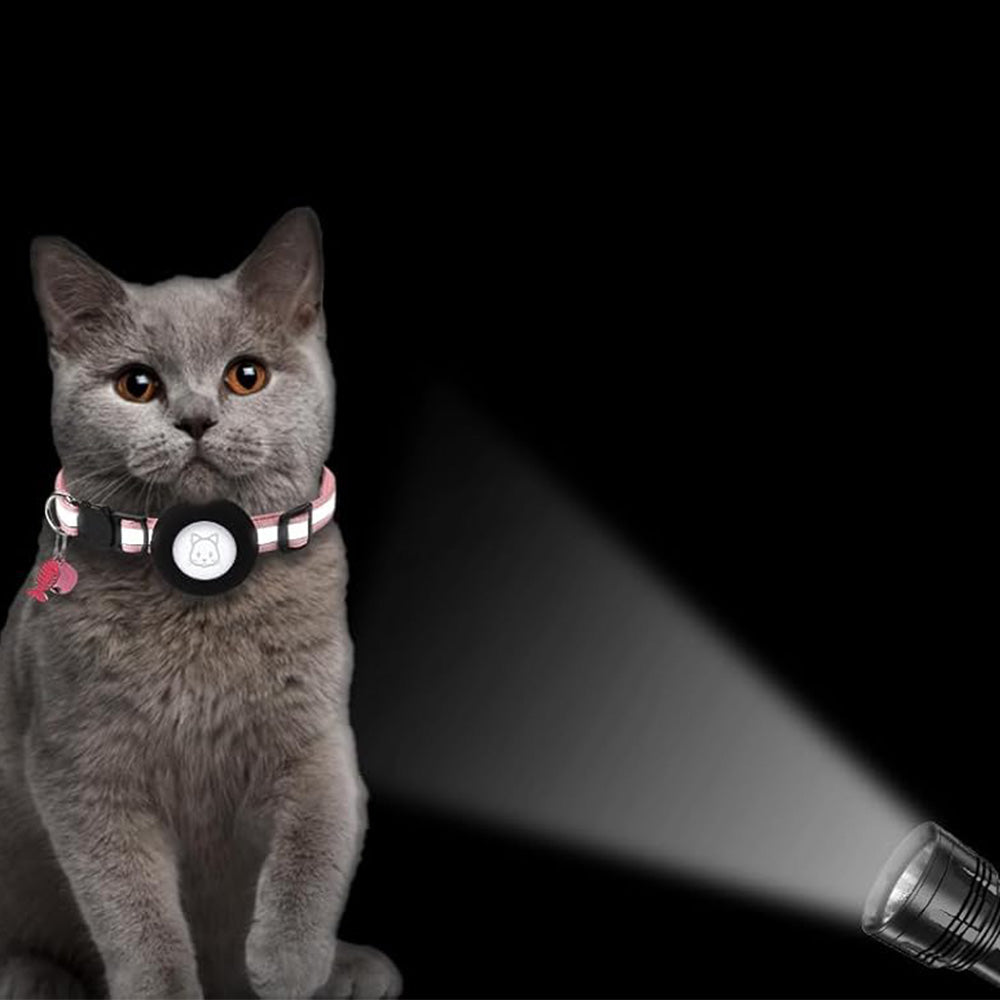 For Tracking Pet Collar Case Compatible with Apple Airtag Adjustable Cat Dog Collar