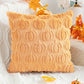 Fall Pillow Covers Halloween Pumpkins Faux Fur Pillowcase for Chair Sofa-Brown